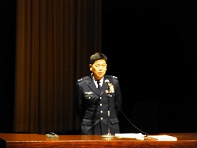 小川能道航空自衛隊第2航空団司令兼千歳基地司令による講演