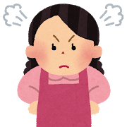 怒るお母さんのイラスト