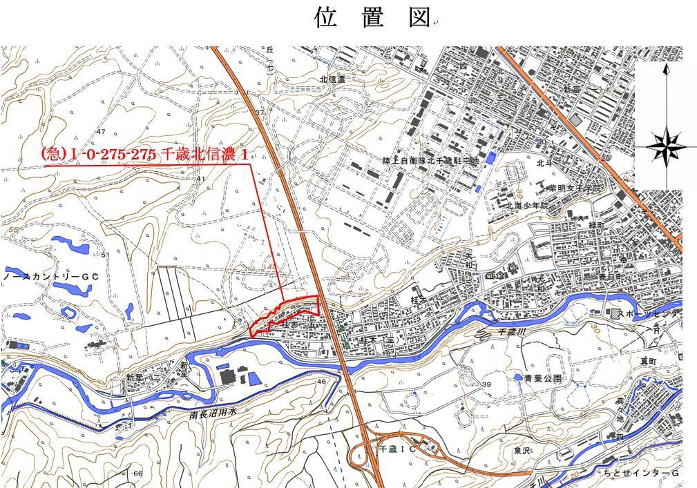 桂木5丁目地区の位置図