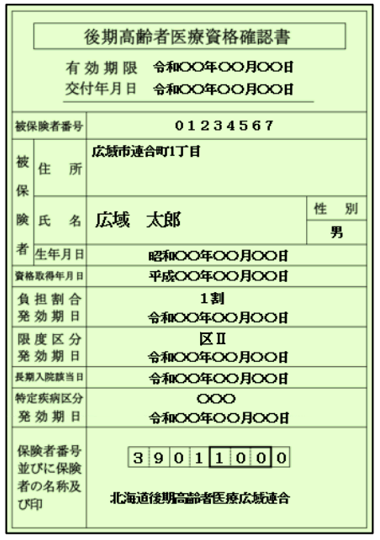 資格確認書イメージ画像