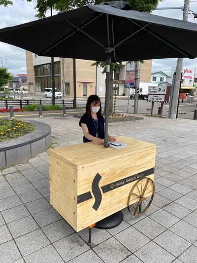 マルシェ屋台の写真