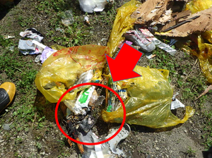 写真 発火した電池2