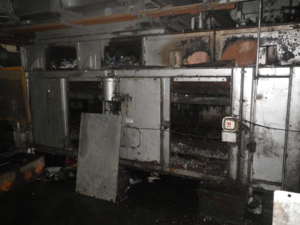 写真 焼損コンベア