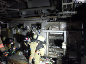 写真 消防隊活動