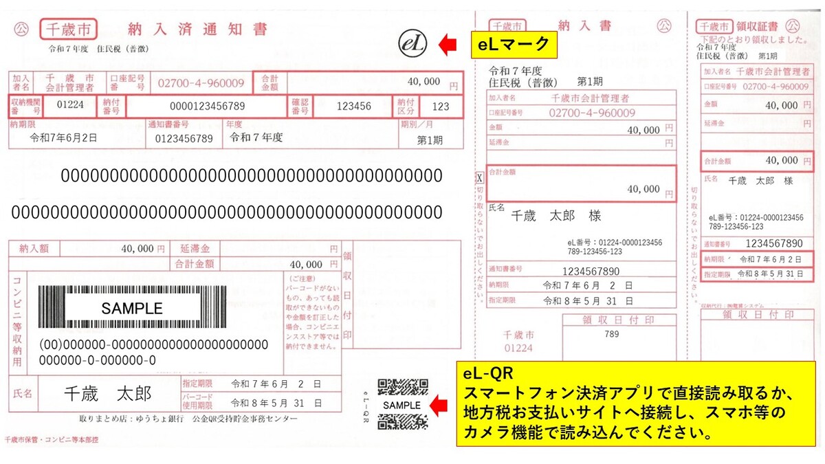 納付書全体の画像