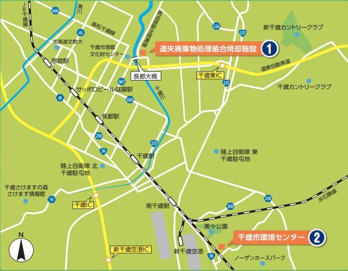 2施設の略地図