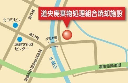 道央廃棄物処理組合のイラストマップ