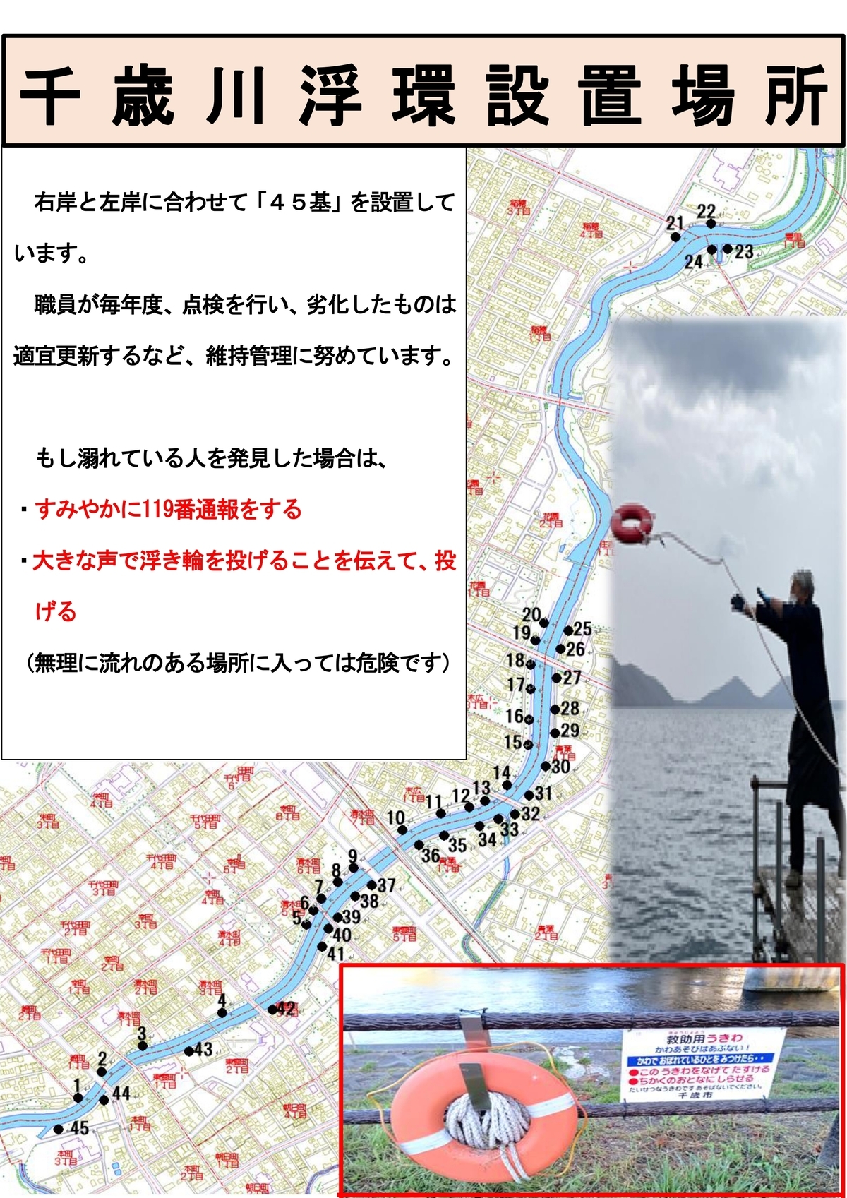 千歳川浮環設置場所の画像