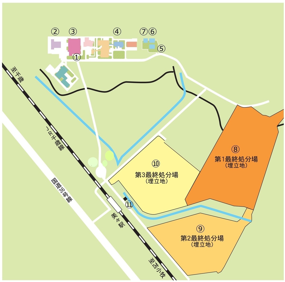 環境センター（美々）周辺図