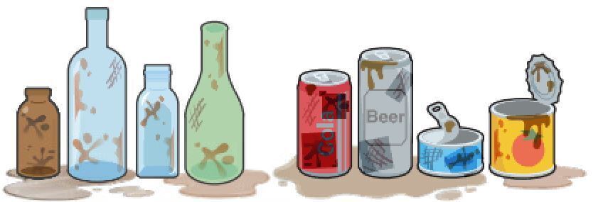 ビン・缶のイラスト