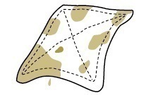 油を染み込ませた布のイラスト