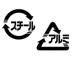 スチール缶とアルミ缶の識別マーク