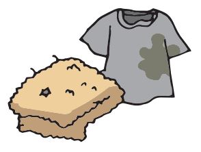 布の衣類のイラスト