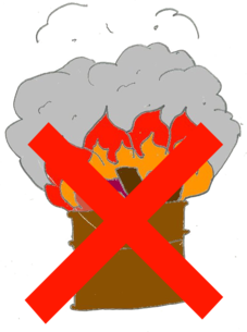 野焼きの禁止イラストその１