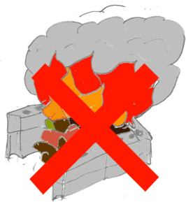 野焼きの禁止イラストその２