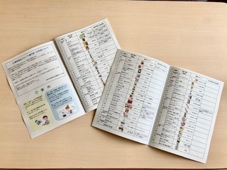 減塩リストを2冊開いて並べた写真