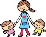 保育士と子どものイラスト