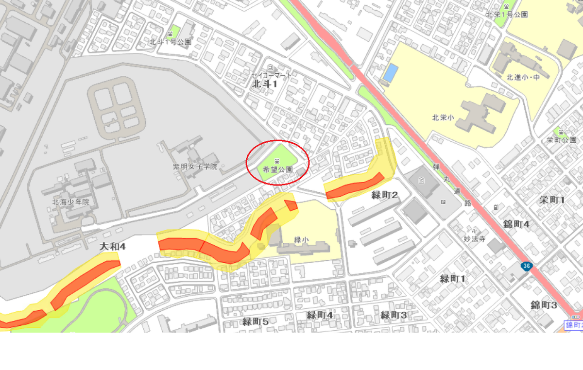希望公園位置図