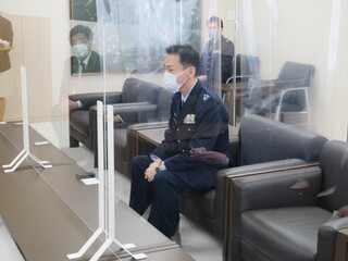 4月5日 第3高射群副司令 栗秋健士 1佐.JPG