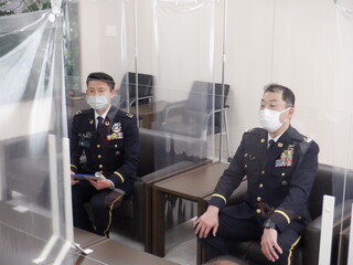 02-01自衛隊札幌地方協力本部長 佐藤和之1佐による表敬.JPG