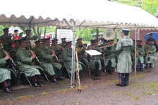 スタート地点では陸上自衛隊第７音楽隊の演奏があり大会ムードが盛り上がりました。