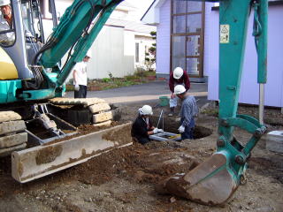 工事写真（雨水ます調整）