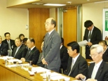 自民党北海道代議士会要望で挨拶する山本北海道副知事
