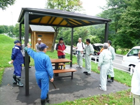 桂木地区での作業のようす