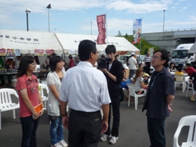 千歳高校放送局顧問  辻先生と生徒のみなさん