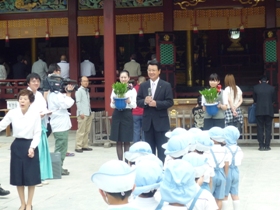 太宰府天満宮幼稚園の皆さん  