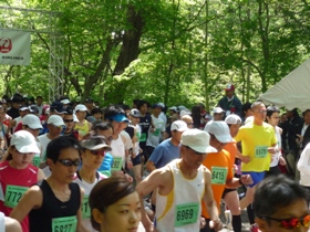 森林浴コースに向かって元気にスタート