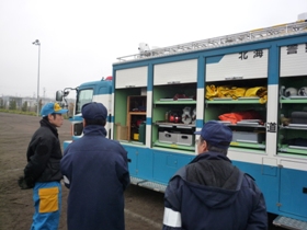 災害対応装備品展示  北海道警察