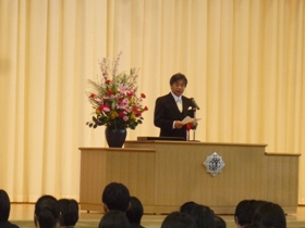 杉本学校長あいさつ 