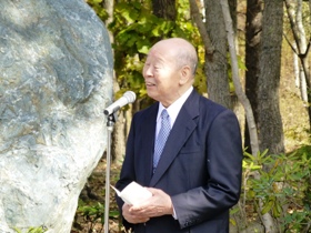 東川孝千歳航空協会会長による主催者あいさつ