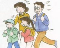 複数の人数での避難イメージ図