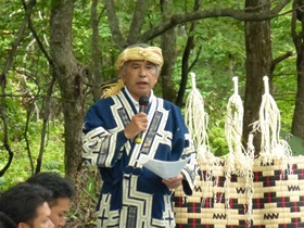 千歳アイヌ協会??中村会長あいさつ 