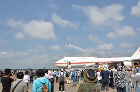 政府専用機展示